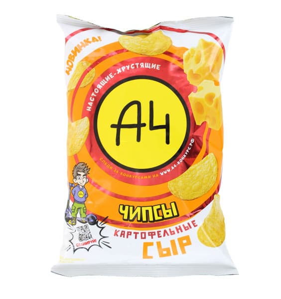 Чипсы "А4 " сыр 50 гр