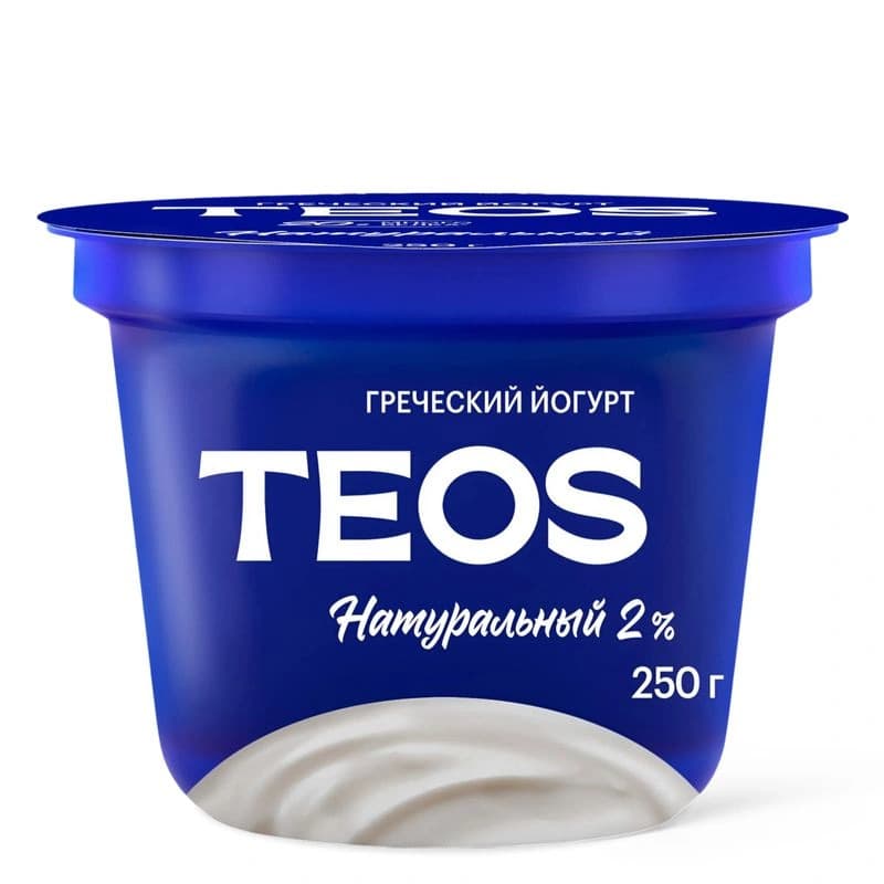 Йогурт "Савушкин" Teos Греческий Натуральный 2% 250 гр.