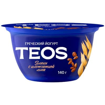 Йогурт "Савушкин" Teos Греческий Злаки 140 гр.