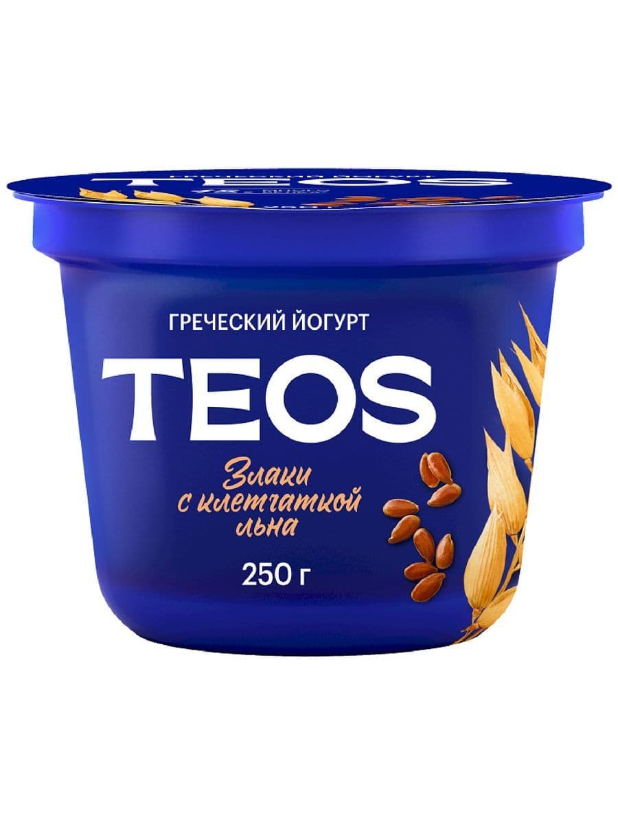 Йогурт "Савушкин" Teos Греческий Злаки 250 гр.