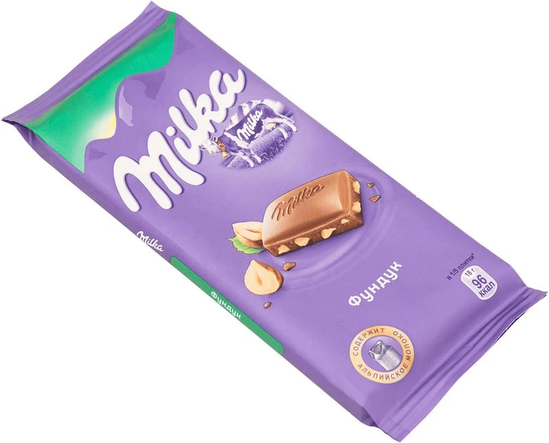 Шоколад молочный "Milka" Фундук 85 гр.