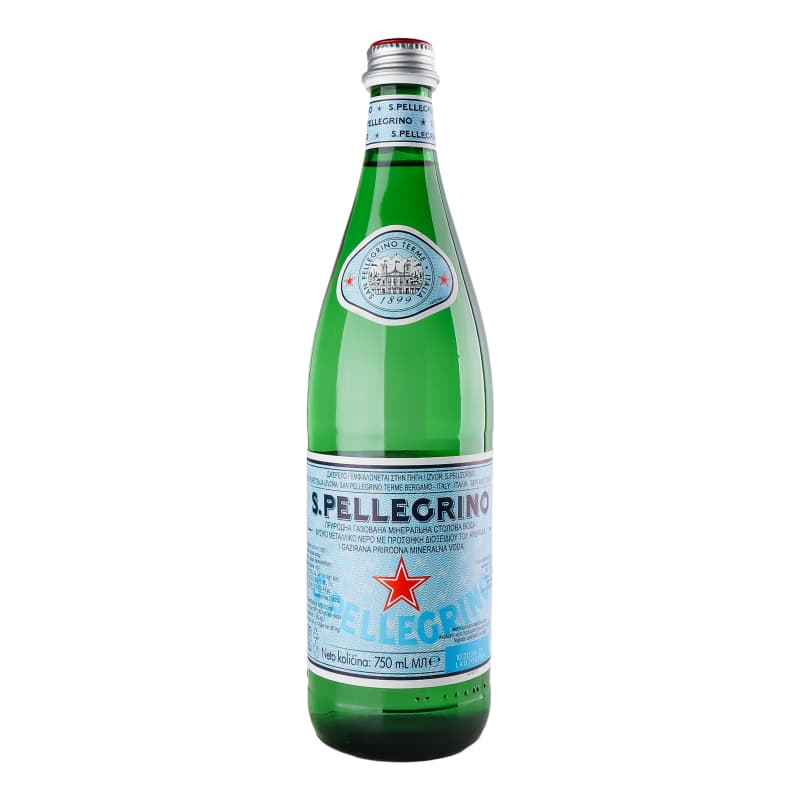 Вода "S.Pellegrino" Лечебно столовая с/б. 0,75 л.